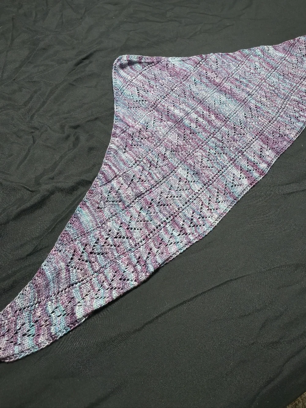 Merino Wool Hand Knit Shawl Scarf OOAK